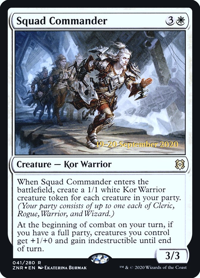 Squad Commander [Zendikar Rising Prerelease Promos] | Black Swamp Games
