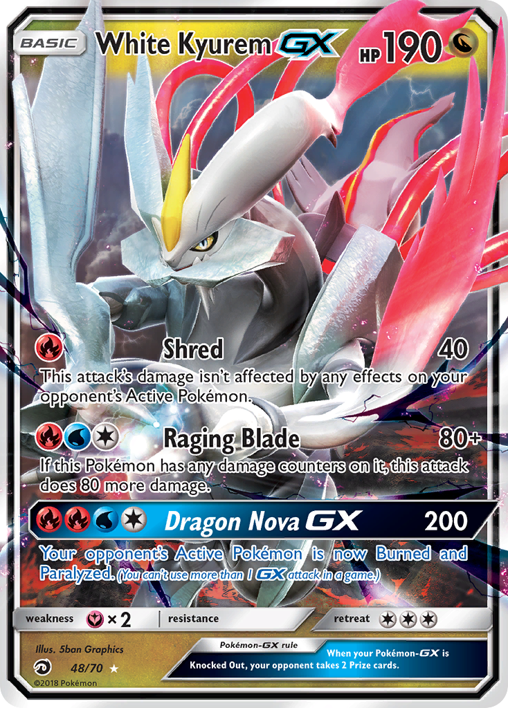 White Kyurem GX (48/70) [Sun & Moon: Dragon Majesty] | Black Swamp Games