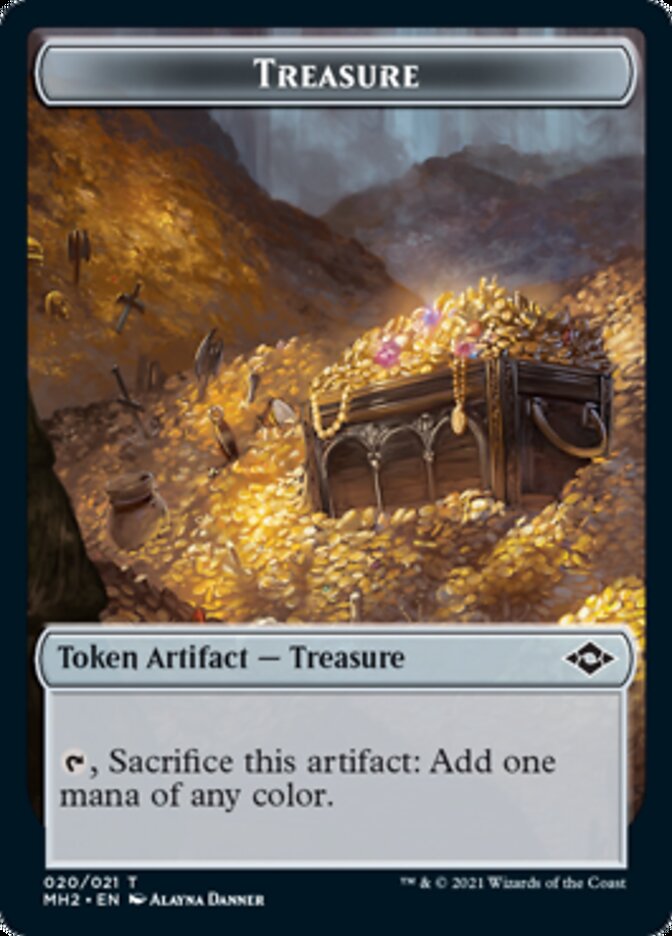 Construct // Treasure (20) Double-Sided Token [Modern Horizons 2 Tokens] | Black Swamp Games