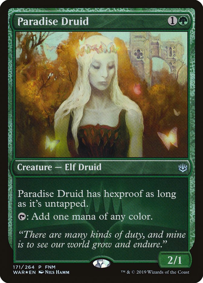 Paradise Druid (FNM) [War of the Spark Promos] | Black Swamp Games