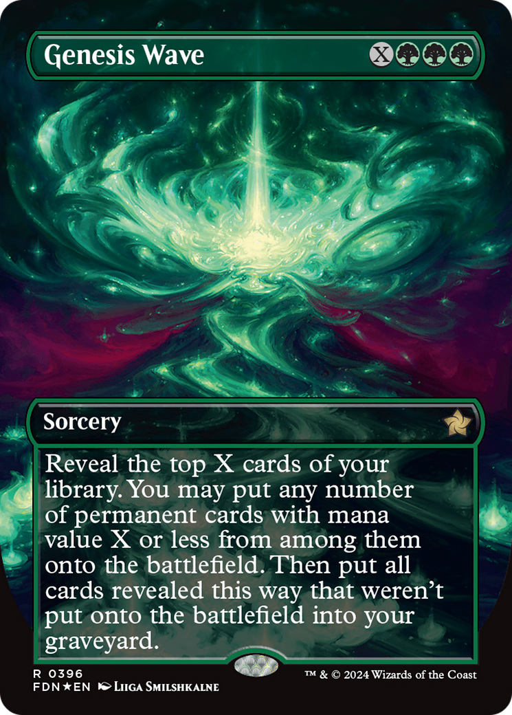 Genesis Wave (Borderless) (Mana Foil) [Foundations] | Black Swamp Games