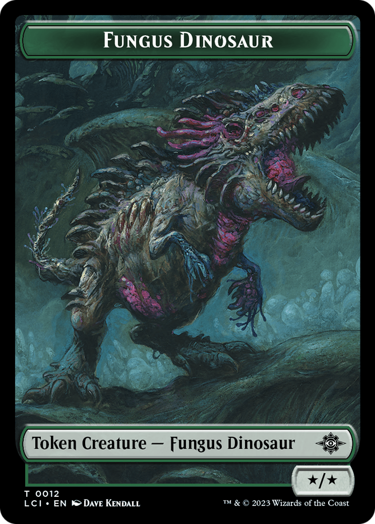 Fungus Dinosaur // Vampire Demon Double-Sided Token [The Lost Caverns of Ixalan Tokens] | Black Swamp Games