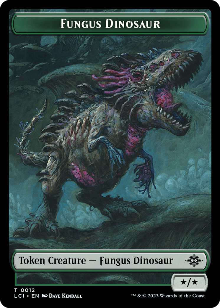 Fungus Dinosaur // Skeleton Pirate Double-Sided Token [The Lost Caverns of Ixalan Tokens] | Black Swamp Games