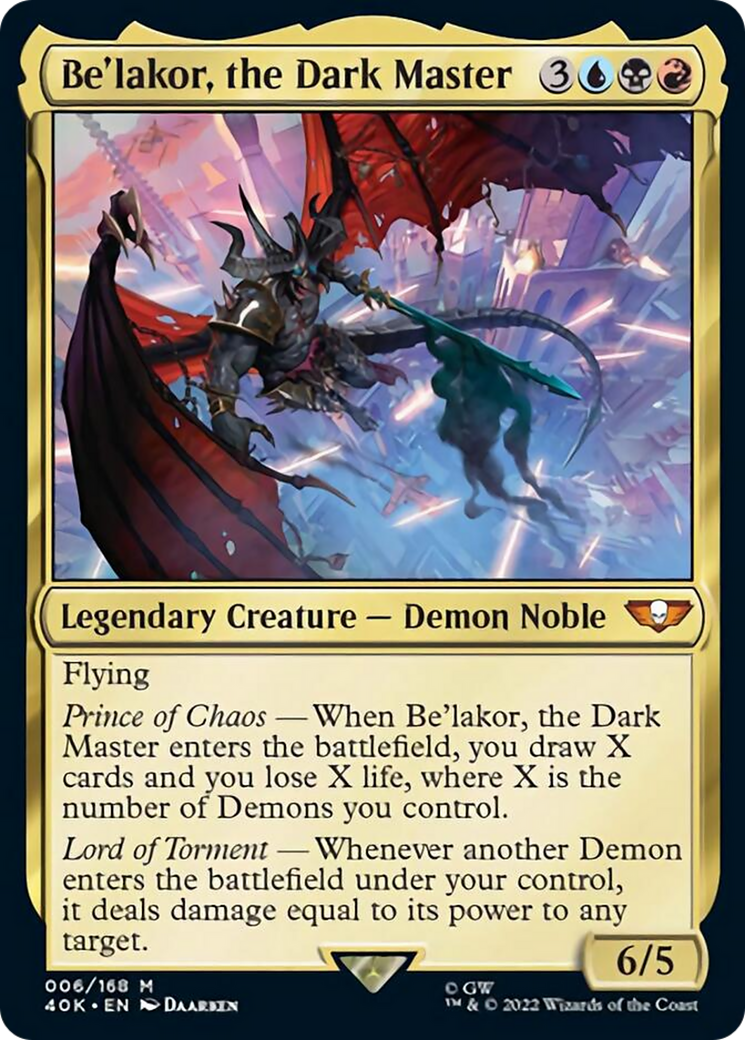 Be'lakor, the Dark Master (Surge Foil) [Warhammer 40,000] | Black Swamp Games