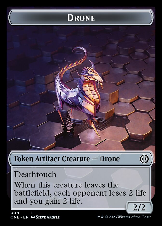 Drone Token [Phyrexia: All Will Be One Tokens] | Black Swamp Games