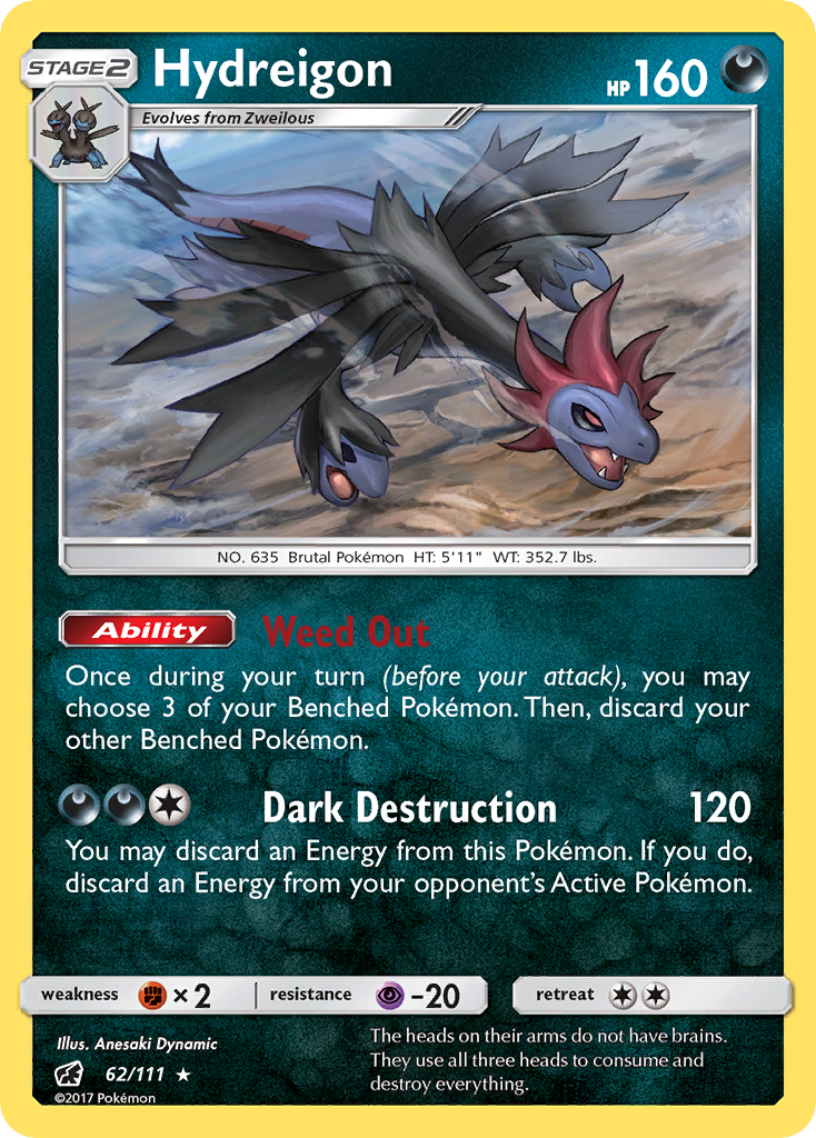 Hydreigon (62/111) [Sun & Moon: Crimson Invasion] | Black Swamp Games