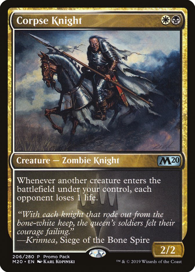 Corpse Knight (Promo Pack) [Core Set 2020 Promos] | Black Swamp Games
