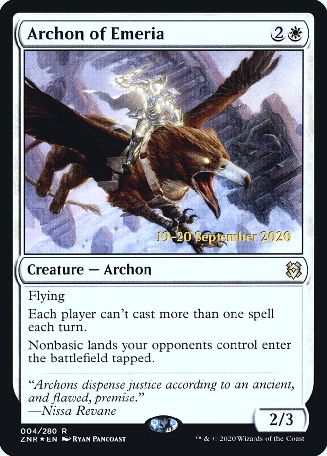 Archon of Emeria [Zendikar Rising Prerelease Promos] | Black Swamp Games