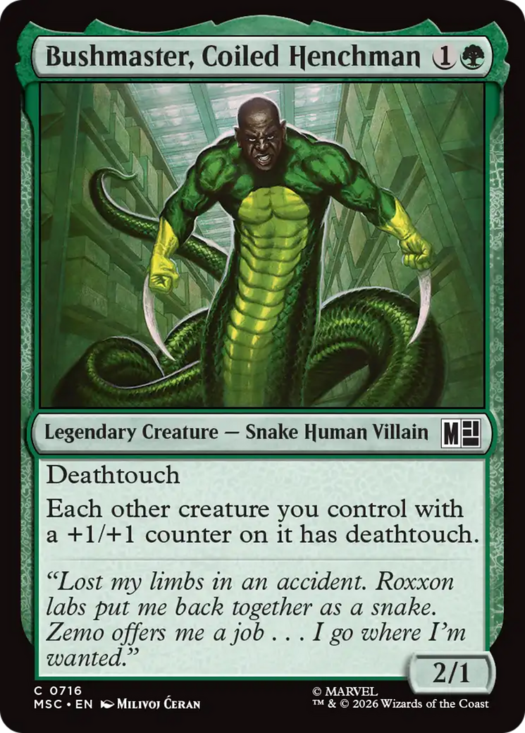 Bushmaster, Coiled Henchman [Marvel Super Heroes Commander] | Black Swamp Games
