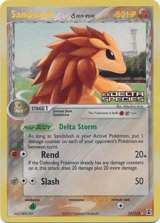 Sandslash (27/113) (Delta Species) (Stamped) [EX: Delta Species] | Black Swamp Games