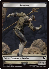 Moogle // Zombie Double-Sided Token (Surge Foil) [FINAL FANTASY Commander Tokens] | Black Swamp Games