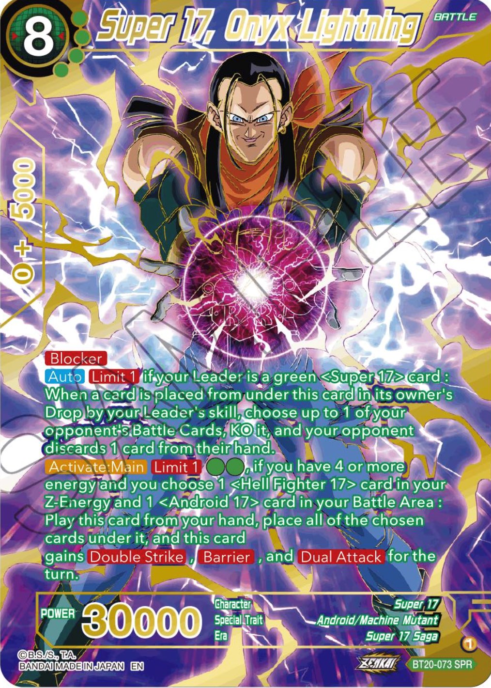 Super 17, Onyx Lightning (SPR) (BT20-073) [Power Absorbed] | Black Swamp Games