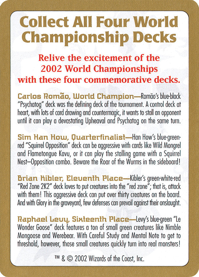 2002 World Championships Ad [World Championship Decks 2002] | Black Swamp Games