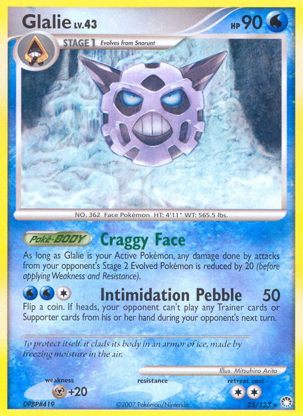 Glalie (25/123) [Diamond & Pearl: Mysterious Treasures] | Black Swamp Games