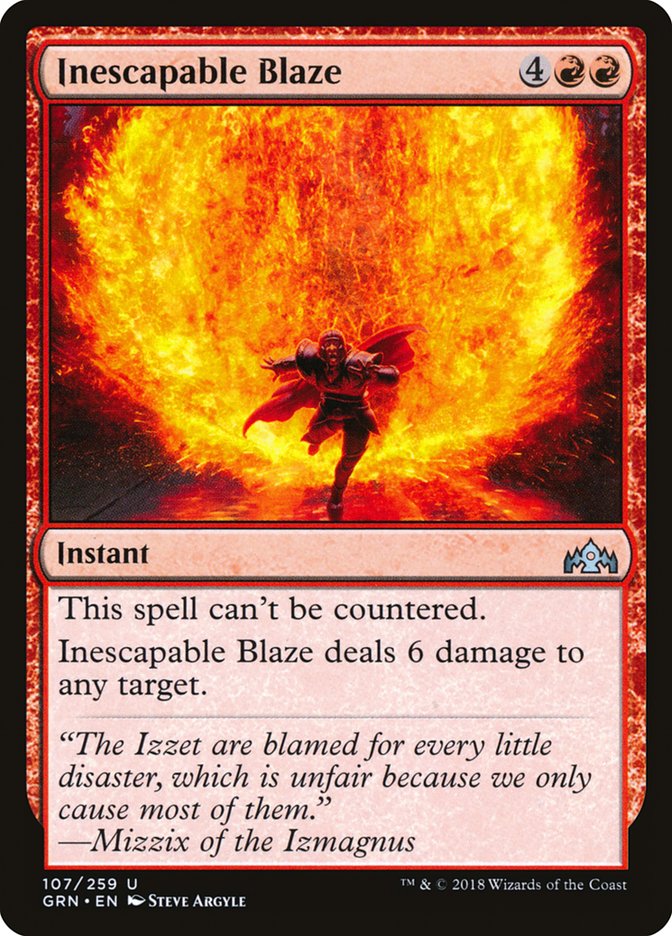Inescapable Blaze [Guilds of Ravnica] | Black Swamp Games