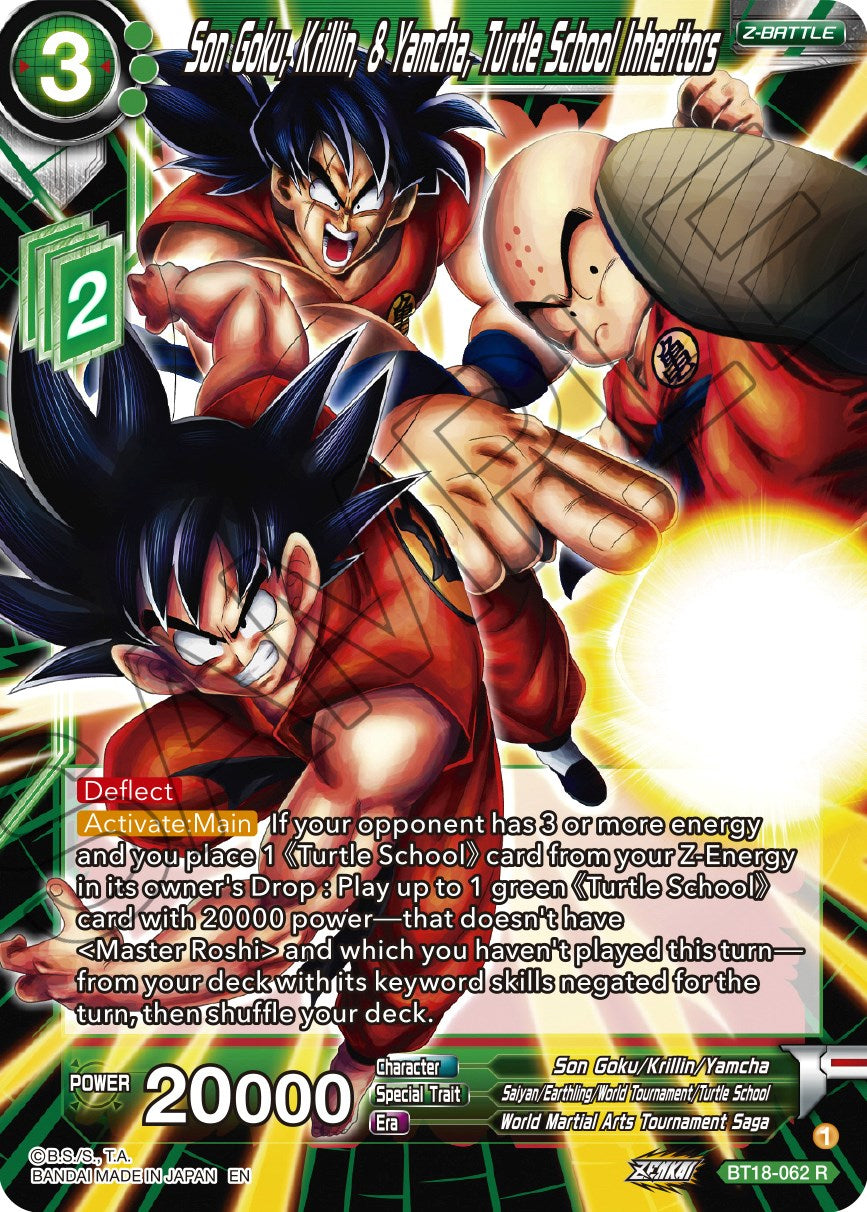 Son Goku, Krillin, & Yamcha, Turtle School Inheritors (BT18-062) [Dawn of the Z-Legends] | Black Swamp Games