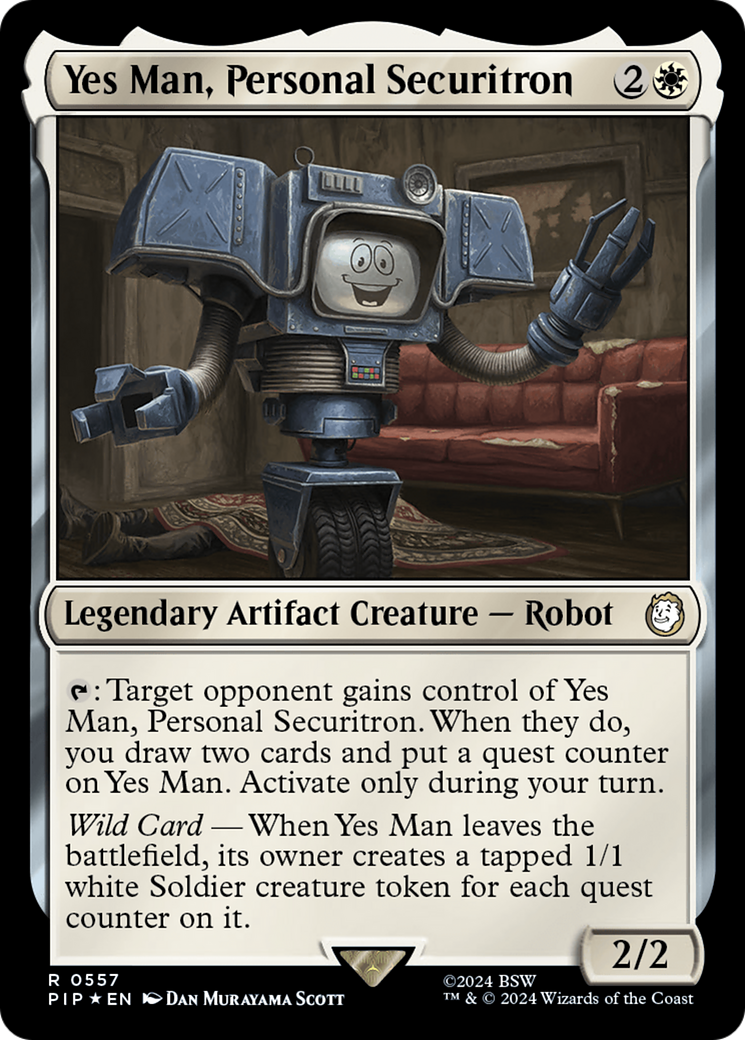 Yes Man, Personal Securitron (Surge Foil) [Fallout] | Black Swamp Games