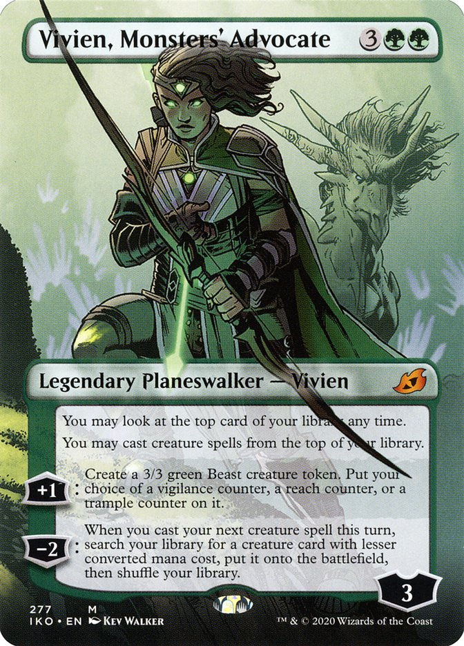 Vivien, Monsters' Advocate (Borderless) [Ikoria: Lair of Behemoths] | Black Swamp Games