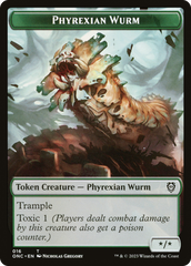 Phyrexian Wurm // Phyrexian Insect Double-Sided Token [Phyrexia: All Will Be One Commander Tokens] | Black Swamp Games