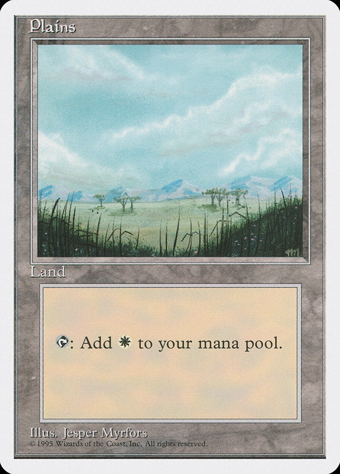 Plains (Trees on Plain / Signature on Right) [Fourth Edition] | Black Swamp Games