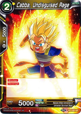Cabba, Undisguised Rage (BT7-081) [Assault of the Saiyans] | Black Swamp Games