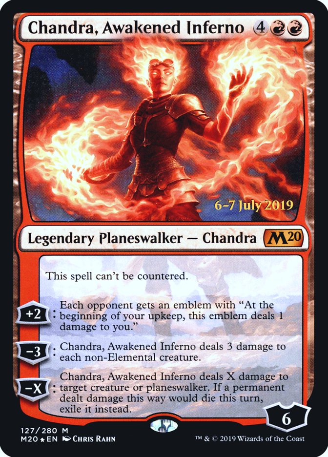 Chandra, Awakened Inferno [Core Set 2020 Prerelease Promos] | Black Swamp Games