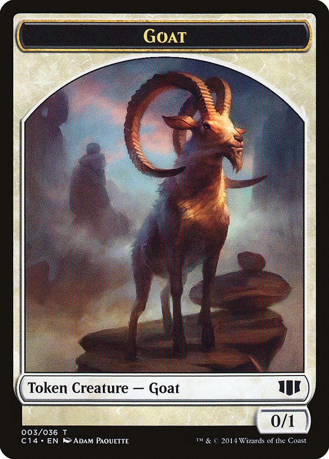 Goblin // Goat Double-Sided Token [Commander 2014 Tokens] | Black Swamp Games