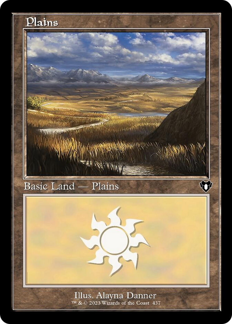 Plains (437) (Retro) [Commander Masters] | Black Swamp Games