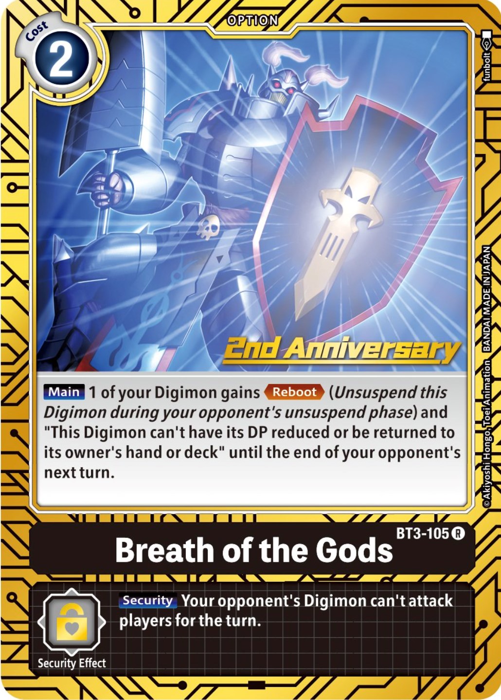 Breath of the Gods [BT3-105] (2nd Anniversary Card Set) [Release Special Booster Promos] | Black Swamp Games