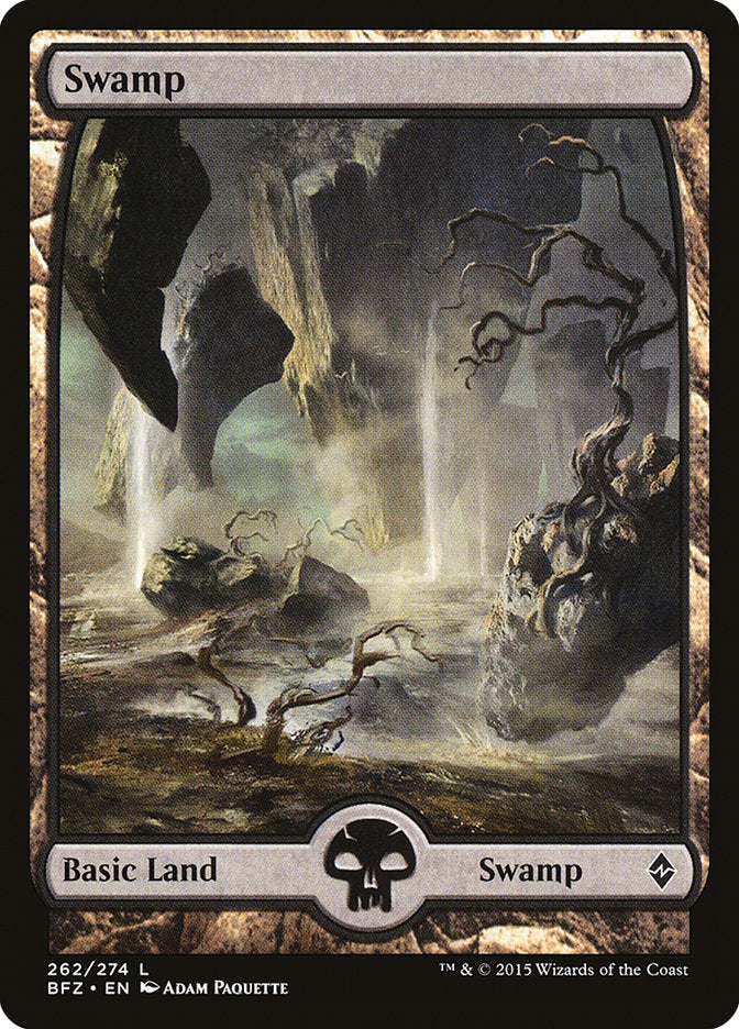 Swamp (262) (Full Art) [Battle for Zendikar] | Black Swamp Games