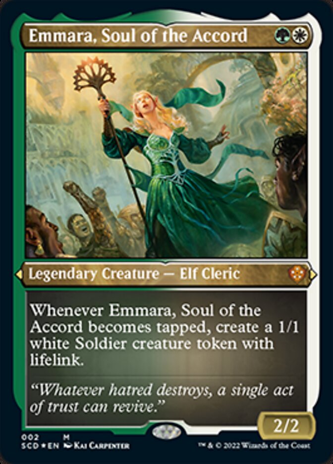 Emmara, Soul of the Accord (Foil Etched) [Starter Commander Decks] | Black Swamp Games
