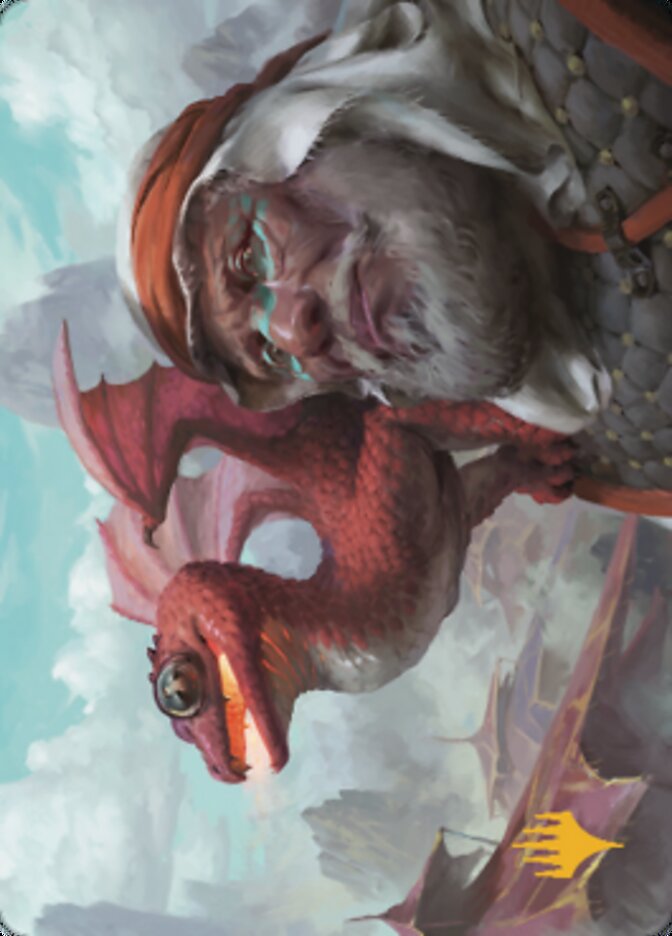 Dragon Whelp Art Card (Gold-Stamped Signature) [Dominaria United Art Series] | Black Swamp Games
