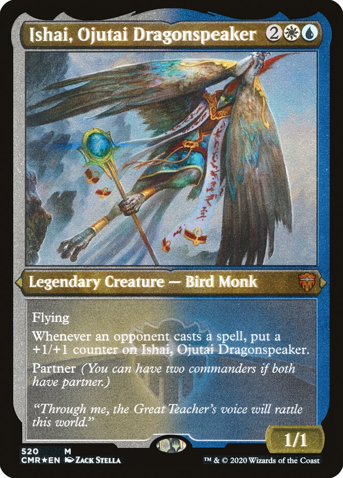 Ishai, Ojutai Dragonspeaker (Etched) [Commander Legends] | Black Swamp Games