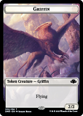 Zombie // Griffin Double-Sided Token [Dominaria Remastered Tokens] | Black Swamp Games