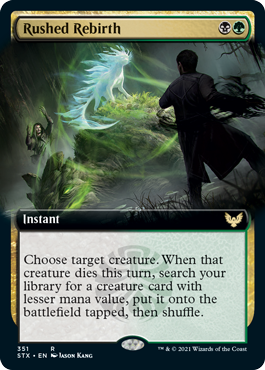 Rushed Rebirth (Extended Art) [Strixhaven: School of Mages] | Black Swamp Games