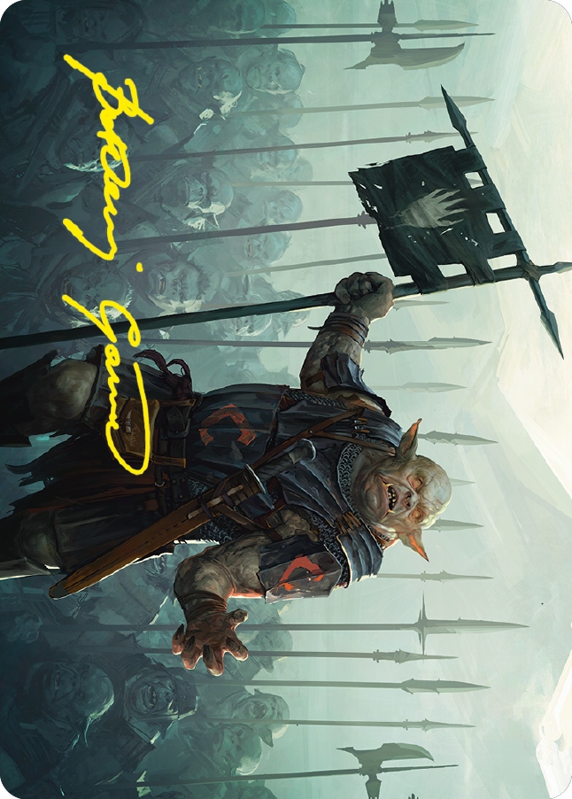 Ugluk of the White Hand Art Card (Gold-Stamped Signature) [The Lord of the Rings: Tales of Middle-earth Art Series] | Black Swamp Games