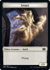 Wrenn and Six Emblem // Spirit (008) Double-Sided Token [Double Masters 2022 Tokens] | Black Swamp Games