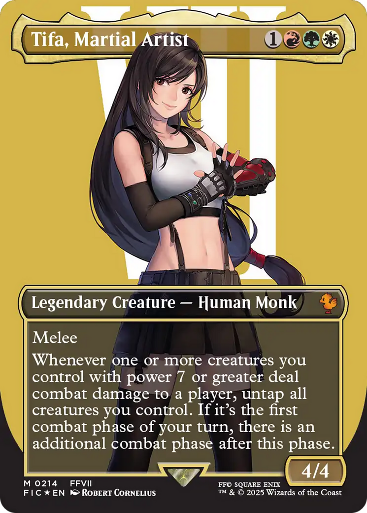 Tifa, Martial Artist (Borderless) (Surge Foil) [FINAL FANTASY Commander] | Black Swamp Games