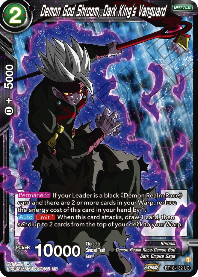 Demon God Shroom, Dark King's Vanguard (BT18-132) [Dawn of the Z-Legends] | Black Swamp Games