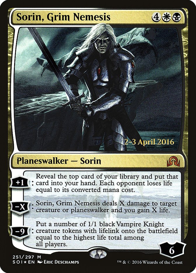 Sorin, Grim Nemesis [Shadows over Innistrad Prerelease Promos] | Black Swamp Games