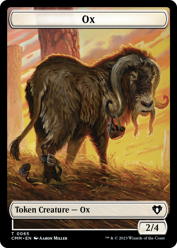 Phyrexian Golem // Ox Double-Sided Token [Commander Masters Tokens] | Black Swamp Games