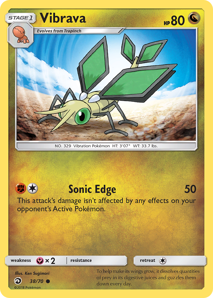 Vibrava (38/70) [Sun & Moon: Dragon Majesty] | Black Swamp Games