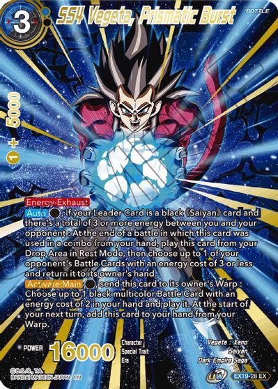 SS4 Vegeta, Prismatic Burst (EX19-28) [Special Anniversary Set 2021] | Black Swamp Games