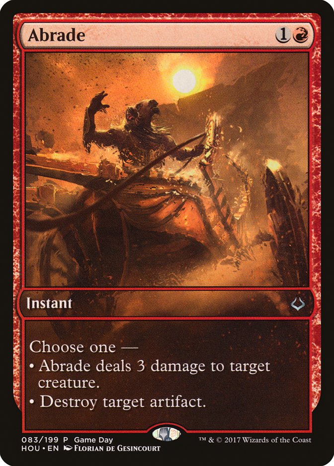Abrade (Game Day) [Hour of Devastation Promos] | Black Swamp Games
