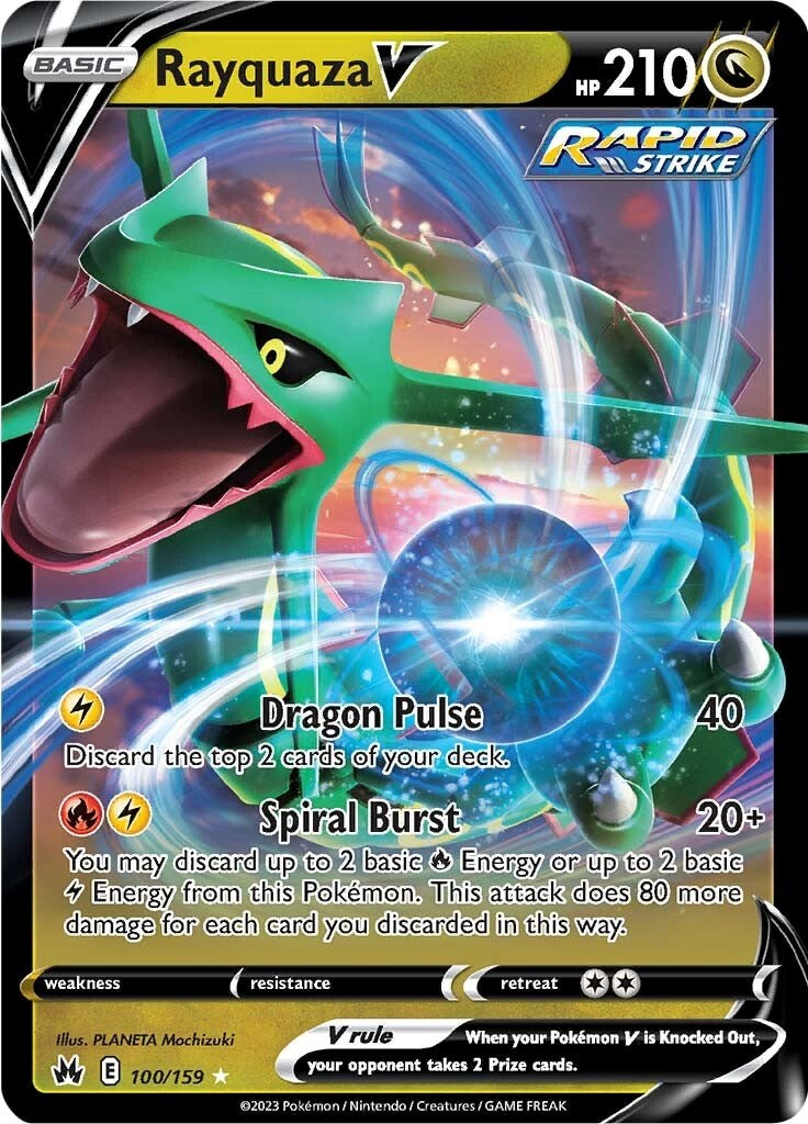 Rayquaza V (100/159) [Sword & Shield: Crown Zenith] | Black Swamp Games