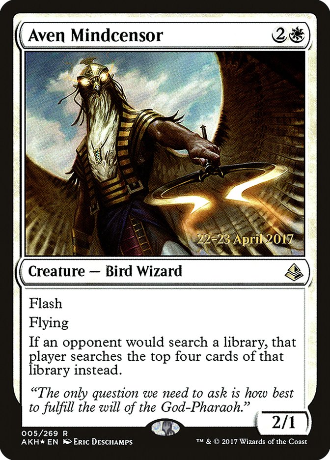 Aven Mindcensor [Amonkhet Prerelease Promos] | Black Swamp Games