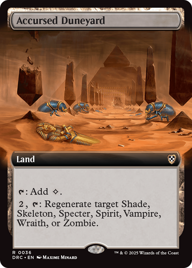 Accursed Duneyard (Extended Art) [Aetherdrift Commander] | Black Swamp Games