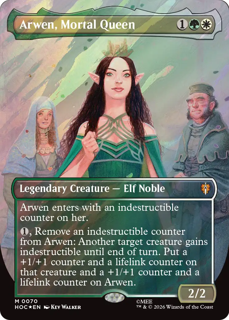 Arwen, Mortal Queen (Borderless) (Surge Foil) [The Hobbit: Eternal-Legal] | Black Swamp Games