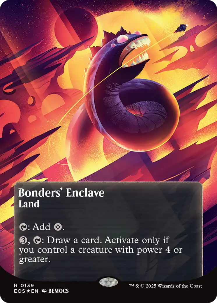 Bonders' Enclave (0136) (Borderless) (Galaxy Foil) [Edge of Eternities: Stellar Sights] | Black Swamp Games