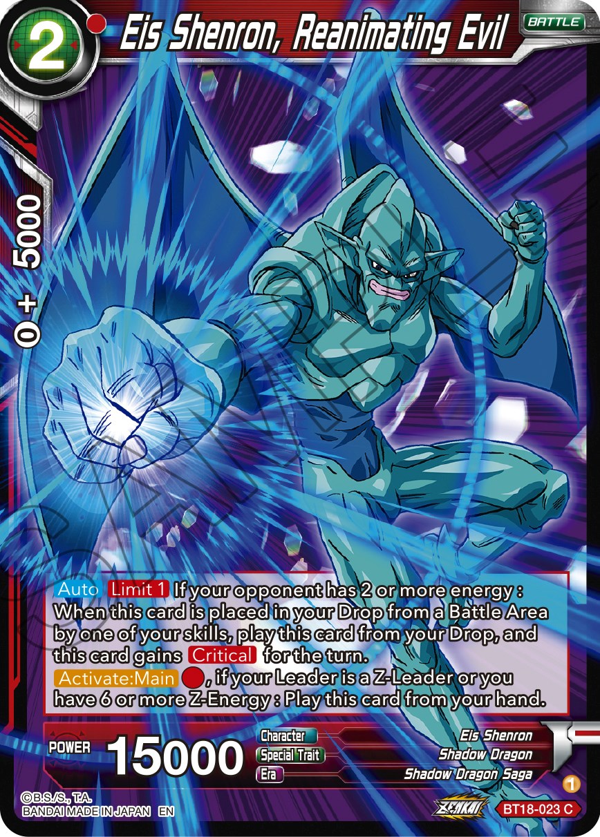 Eis Shenron, Reanimating Evil (BT18-023) [Dawn of the Z-Legends] | Black Swamp Games